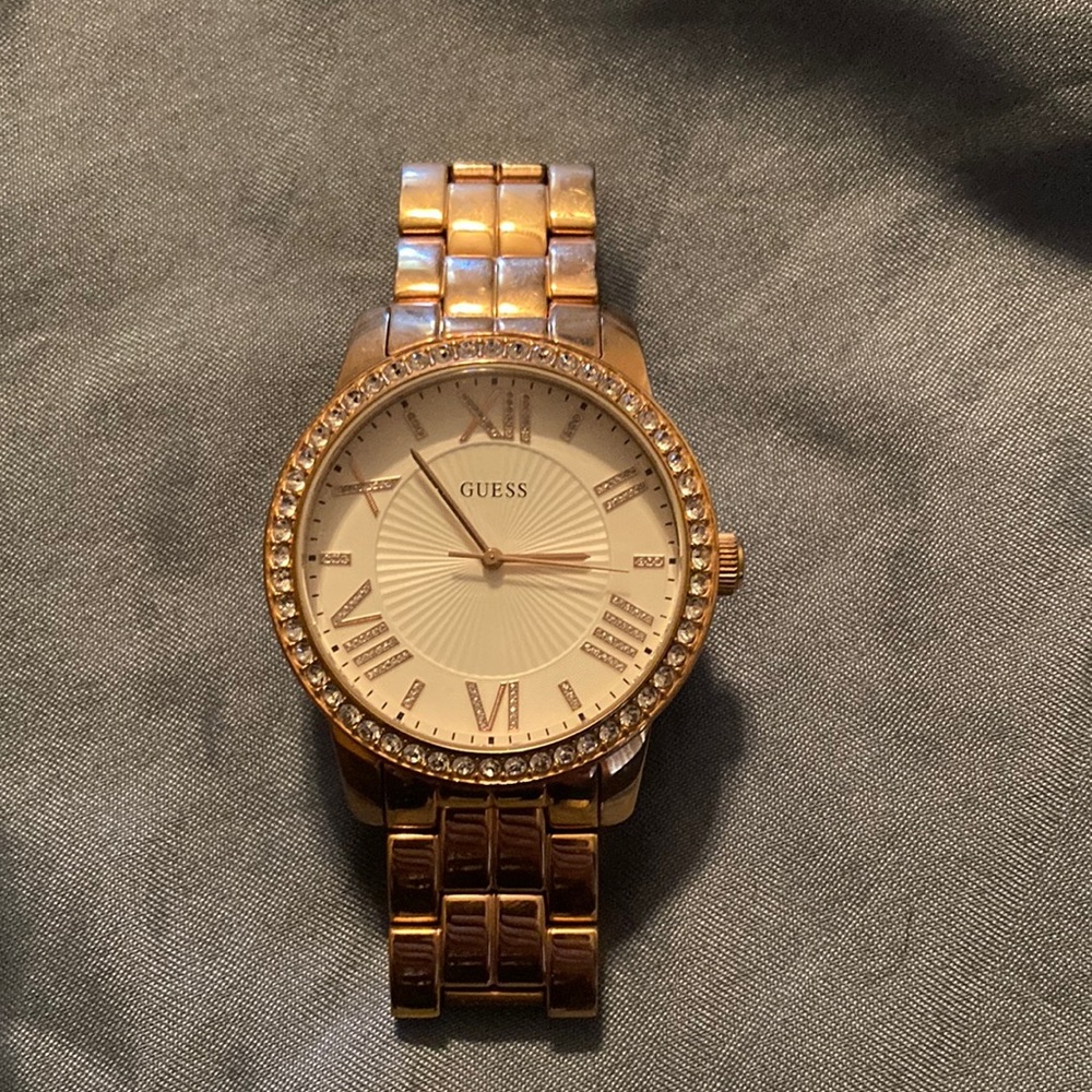 Guess rose gold watch